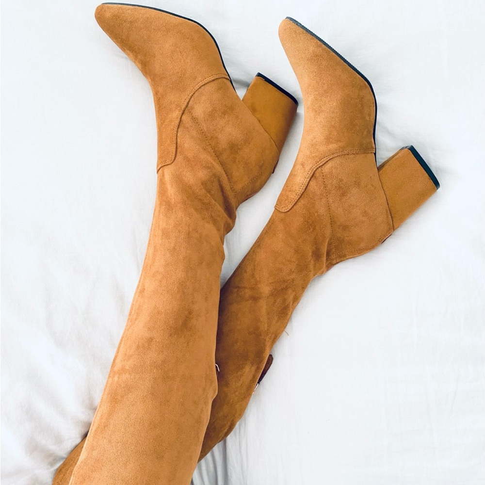 Goodnight Macaroon Marlo Over The Knee Suede Leather Boots